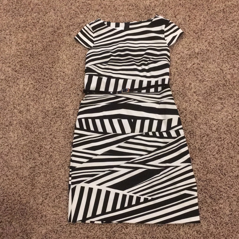 Black & Ivory print dress